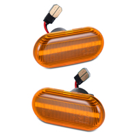 Accessoires de voiture à lentille orange Marqueur latéral LED pour Benz Smart W453 Renault Clio1Clio2 SEAT