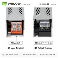 Alimentation à découpage HX-400BLG-24 400W 24V SMPS, transformateur mince haute puissance pour projets d'éclairage linéaire à grande échelle