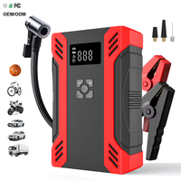 Démarreur de Voiture Portable en Gros avec Compresseur d'Air, Chargeur de Batterie Portable 12V avec Pompe de Gonflage de Pneus