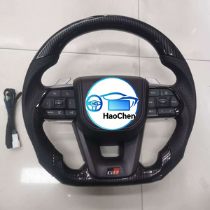 1. Volant <span class=keywords><strong>de</strong></span> direction en fibre <span class=keywords><strong>de</strong></span> carbone modifié <span class=keywords><strong>de</strong></span> luxe pour Toyota Land Cruiser série 70, pièces intérieures pour véhicules tout-terrain - Product Image 4