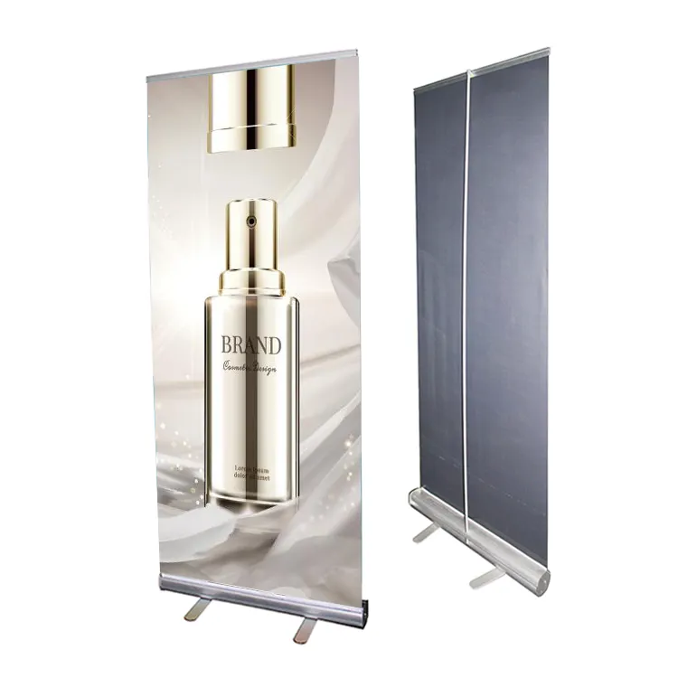 Custom pull up retractable aluminium recycle roll up banner stand display