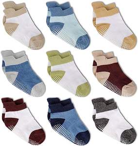 Calcetines tobilleros con agarre antideslizante con suelas antideslizantes para bebés, niños, niñas, calcetines para niños pequeños - Product Image 6