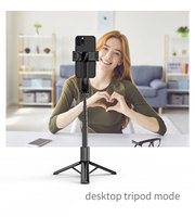 Produk baru L12 Tripod berdiri Mini dengan 360 Harga rotasi grosir tongkat Selfie portabel untuk telepon untuk siaran langsung kamera