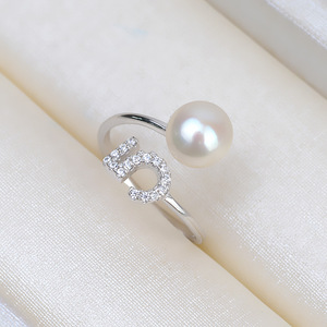 แหวนเงินแท้ S925 สำหรับผู้หญิง ลายเลขนำโชค 5 ขนาดใหญ่ ปรับขนาดได้ 7-9  ใส่ไข่มุกได้ สไตล์วินเทจ ประดับมุก  แบบ DIY  ขนาด 13 - Product Image 3