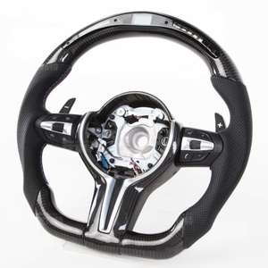 Volante Deportivo de Cuero y Fibra de Carbono para <span class=keywords><strong>BMW</strong></span> X3 X4 M3 M5 F30 F10 F20 F11 F32 M6 F90 F10 X5 F15 X6 F16 E90 E92 G80 G30 G32 - Product Image 4