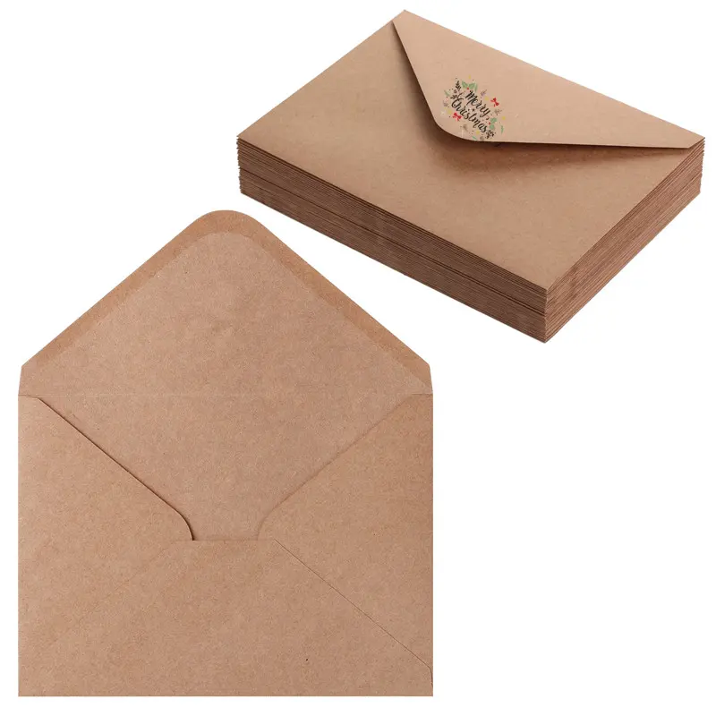 Mini sobres pequeños personalizados, 100% reciclables biodegradables, baratos, marrón, paquete de semillas de papel kraft