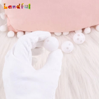 EN71 approuvé écologique blanc creux en plastique hochet boules accessoires de couture pour jouets en peluche et artisanat (17-38mm)
