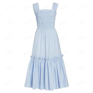 2025 nuevo Maxi vestido de diseñador de lino para mujer <span class=keywords><strong>ropa</strong></span> vestidos elegantes mujeres largo Boho playa Casual vestido de verano personalizado - Product Image 3
