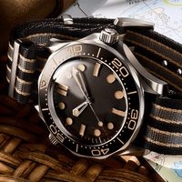 Montres-bracelets pour hommes en acier inoxydable rond de 5 mm 20 mm avec mouvement à remontage manuel en titane et cristal saphir antireflet 2024