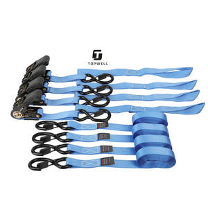 Sangles <span class=keywords><strong>d</strong></span>'<span class=keywords><strong>arrimage</strong></span> personnalisées professionnelles Sangles <span class=keywords><strong>d</strong></span>'<span class=keywords><strong>arrimage</strong></span> à cliquet Sangles de cargaison robustes avec poignée en caoutchouc à crochet en S - Product Image 6