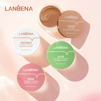 LANBENA Masque Lèvres Huile Hydratante Nourrissante Hydratante Réparation Exfoliant Sec Gommage Lèvres Augmentation Lèvres Patches Soins de La Peau