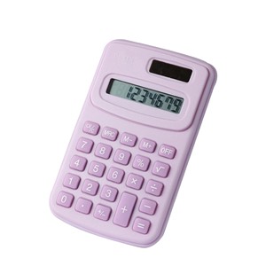Calculatrice mini Dexin KC-888 Macaron 8 chiffres, alimentée par énergie solaire, portable, usage général, rose, violet clair, bleu ciel, blanc - Product Image 2
