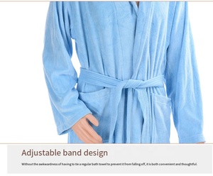 थोक लक्जरी होटल सफेद कटढेर वेवेट बाथ्रोब टेरी कपड़े स्पा गुलाब यूनिसेक्स लक्जरी होटल - Product Image 5