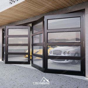 Porte de garage pliante en aluminium à lattes noires professionnelle avec un design moderne pour une utilisation extérieure dans les bâtiments résidentiels et commerciaux - Product Image 4