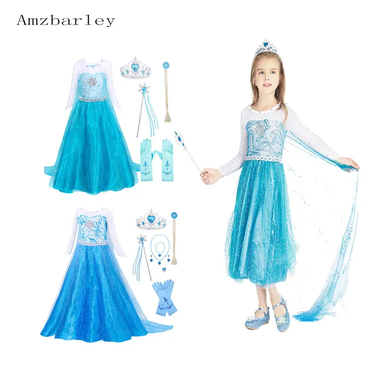 Traje de rainha, dia das bruxas traje da rainha elsa, vestido de neve, vestido de cosplay, princesa, vestido para pequena meninas, festa, aniversário