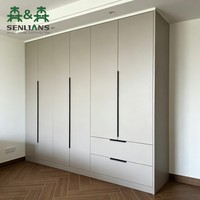 Armoire d'angle en L sur mesure, réglable, style Mid-Century Modern, convertible, autoportante, mobilier de maison pour petits hôtels et villas