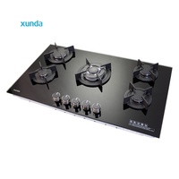 Xunda Chine : Plaque de cuisson à gaz 5 brûleurs avec protections ou cuisinière à gaz 5 brûleurs standard à prix raisonnable pour usage domestique