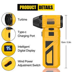 Điện không khí Khăn lau bụi mini Blower có thể điều chỉnh gió khô công suất cao Turbo Fan cầm tay bạo lực fan đối với xe máy tính Bàn phím - Product Image 2