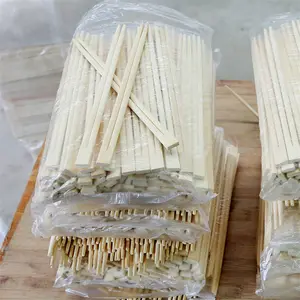 Sumpit merek Hisoa bulat Tiongkok Bamboo tidak dikemas sumpit kembar sekali pakai sumpit Sushi alami