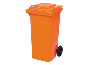 Poubelle en plastique colorée CTK 2002 de 80 L avec roues, conteneur à déchets en HDPE haute densité pour le tri des déchets et l'utilisation industrielle - Product Image 5