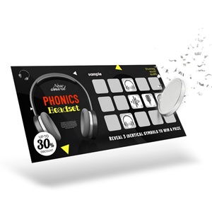 Tarjetas de Descuento Raspables con Múltiples Capas, Impresión Digital, Diseño Gratuito, Muestras Personalizadas, Tarjeta Raspable para Compras - Product Image 1