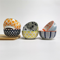 Ensemble de bols et assiettes en céramique, vaisselle en porcelaine, ensemble de vaisselle pour la famille, 4 pièces