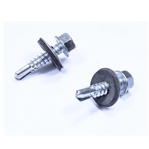 Carbon Steel Self-drilling <b>Screw</b> Metal Hex Head <b>Screw</b> Drill Point / Drill Tip Steel EPDM Cladding Roofing <b>Screw</b> - Product Image 2