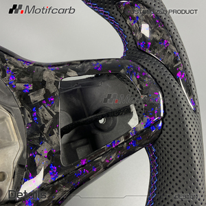 Volante de Fibra de Carbono Forjado Personalizado con LED Azul y Morado para BMW G20 G21 G22 G30 G31 X3 X4 X5 G02 G29 G80 M2 M3 M4 2017-2026 - Product Image 4
