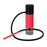 Chicha Portable en Forme de Bouteille pour Voiture, Accessoire de Fumeur en Métal et Plastique avec Miroir, Coffret Cadeau de Voyage