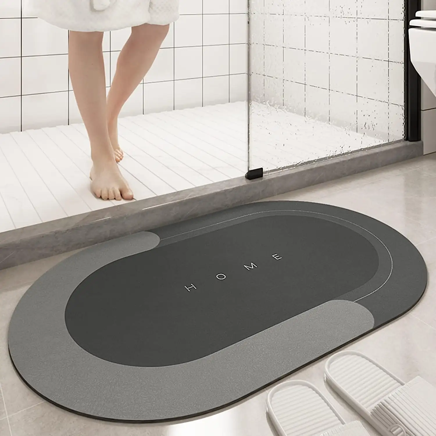 2024 nuevo lujoso antideslizante absorbente antideslizante puerta de piso Skymoving baño alfombrillas de baño juego de alfombras