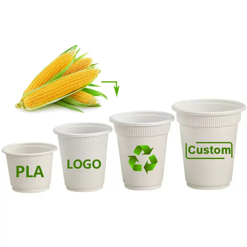 पर्यावरण के अनुकूल 100% गिरावट पीएलए कस्टम प्रिंट Biodegradable पीएलए लाइन में खड़ा डिस्पोजेबल कॉफी पेपर पेय कप पेपर कप
