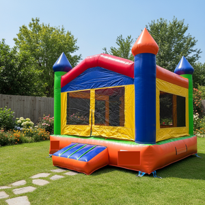 <span class=keywords><strong>Mini</strong></span> terrain de jeu gonflable coloré de château plein d'entrain personnalisé 13x13 <span class=keywords><strong>Trampoline</strong></span> sautant extérieur d'enfants <span class=keywords><strong>Maison</strong></span> gonflable de rebond pour la partie - Product Image 2