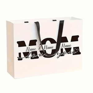 Bolsas de Cartón Blancas para Empaque de Regalos, Joyería, Compras, Juguetes y Flores, Diseño Personalizado para Pequeñas Empresas - Product Image 1