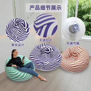 Sofá Inflable Tipo Puff Cqsfy de 110cm X 110cm X 85cm, Reclinable, Suave, Relleno de Aire, Portátil, para Uso en Interiores y Exteriores - Product Image 2