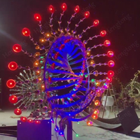Sculptures éolien de grande taille pour jardin, nouvelle collection, en acier inoxydable 304, toupie cinétique