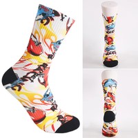 Chaussettes de baseball en coton imprimées numériquement 360° ODM pour l'été, respirantes et anti-humidité pour les passionnés de baseball