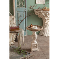 Table basse en bois Simple et rustique, de Style européen, Table de nuit en blanc nordique, avec sculpture sur la Base, pour le salon, bout latéral, Table de thé