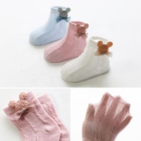 Chaussettes pour enfants mignonnes et respirantes, 3 paires de chaussettes d'été pour bébés
