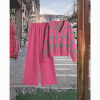 Ensemble pull et pantalon large en maille pour femme – Nouvelle collection décontractée respirante printemps-automne – Ensemble deux pièces ample et tendance