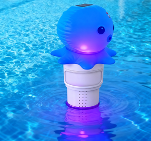 LED Solar <span class=keywords><strong>pulpo</strong></span> <span class=keywords><strong>piscina</strong></span> flotador de <span class=keywords><strong>cloro</strong></span> dispensador químico Color lámpara flotante extraíble taza flotante dispensador de medicamentos - Product Image 5