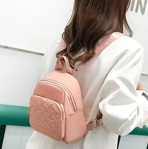 Mini Mochila pequeña rosa con cremallera de Metal para mujer, bolsas con cremallera de fabricante de China, América, Europa, Asia, Australia, Canadá