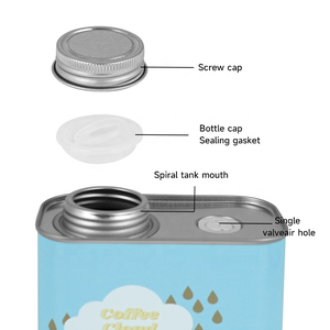 Empaque de Lata para Café en Polvo, Venta al por Mayor, 150g, Lata Cuadrada de Metal con Tapa de Rosca Sellada, Acabado Mate, para Leche, Chicle, Pan - Product Image 3