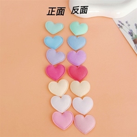 Accessoires en tissu macaron en forme de cœur de 2,7 cm, vêtements pour enfants à faire soi-même, chaussettes, épingles à cheveux, petits matériaux