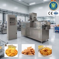 Ligne de production entièrement automatique de chips de maïs frites, extrudeuse à double vis, machine industrielle pour la fabrication de tortillas de maïs et de chips de nachos