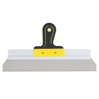 Spatule à mastic murale de haute qualité avec manche en caoutchouc et lame droite en acier inoxydable