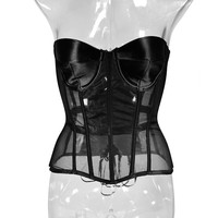 Haute qualité femmes sur buste Corset haut respirant minceur Latex Bustier Sexy mince non tissé tissage contrôle de la lumière niveau