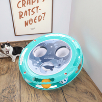 Chat qui fuit la nourriture jouer jouets chat intelligent automatique alimentation lente nourriture plateau tournant jouet chat taquineries jouets