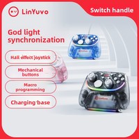 LinYuvo United Travel para Pro, Controles Inalámbricos con Joysticks de Efecto Hall + Base de Carga para 2 Controles con Vibración