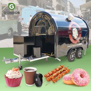 <b>BBQ</b> Grill Hamburger Food Cart Mobile Barber Shop Car China Made Newest Van Coffee Dining Design on Trailer - Product Image 1