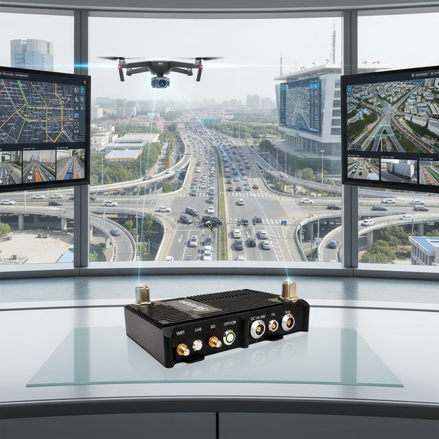 Emergency Portable Radio with Secure Ad Hoc Network for Unmanned Aerial Vehicle Long - Distance Communication